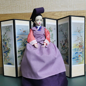 단장,연지인형, 6폭 병풍