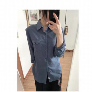 renoma 블루 빈티지 셔츠