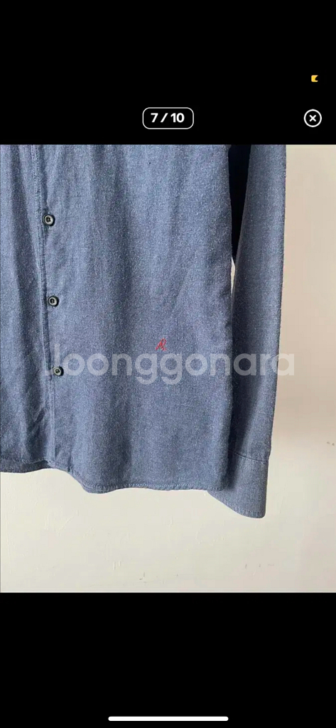 renoma 블루 빈티지 셔츠--6