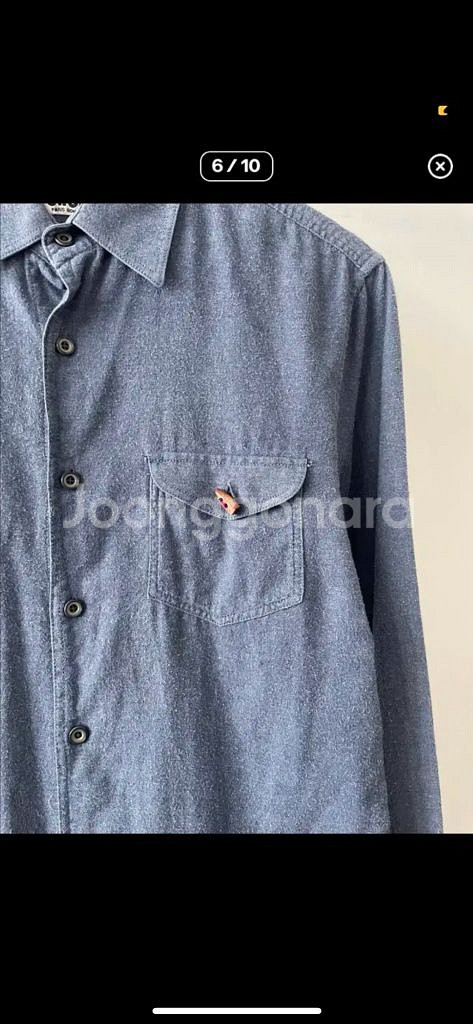 renoma 블루 빈티지 셔츠--5