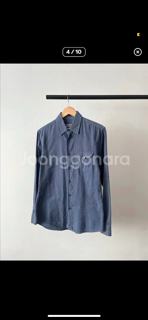 renoma 블루 빈티지 셔츠--3