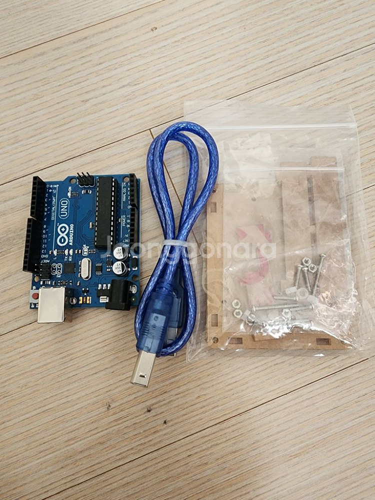 Arduino UNO R3 호환보드 + 투명케이스+케이--0
