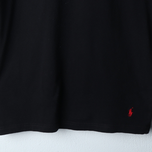(L-XL) 폴로 랄프로렌 반팔 티셔츠 브이넥 블랙