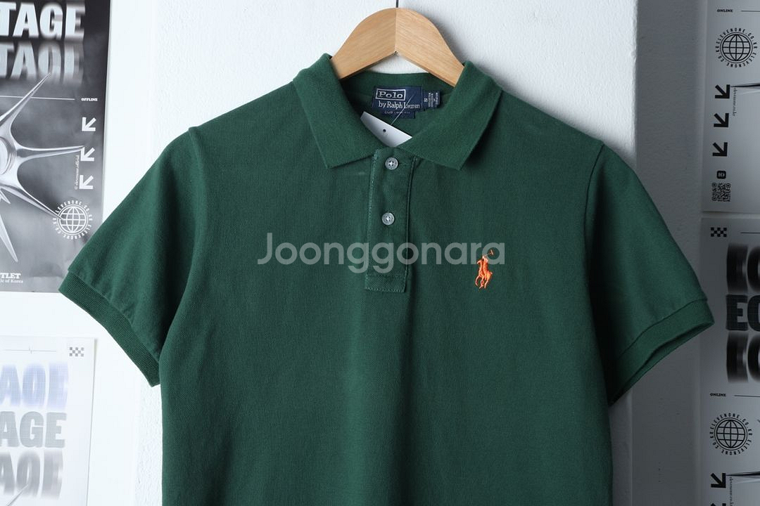 (S) 폴로 랄프로렌 반팔 카라 티셔츠 그린 포니--4