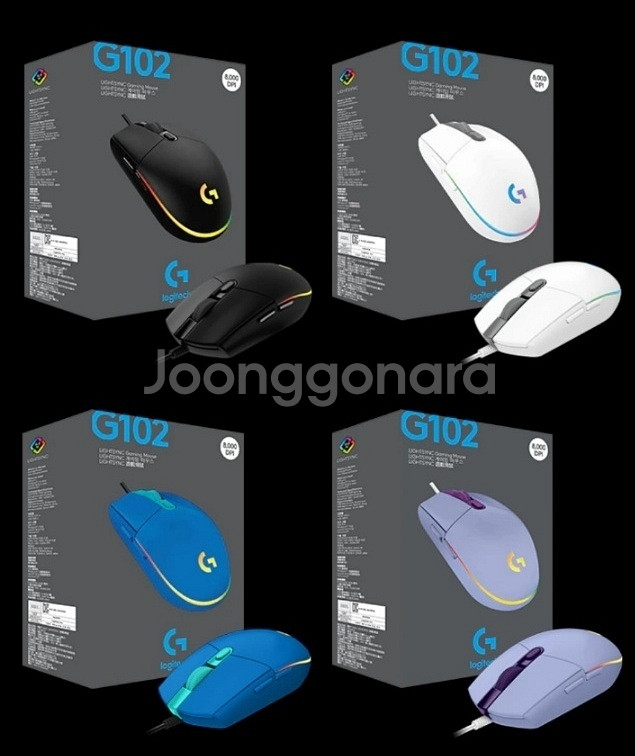 로지텍 G102 LIGHTSYNC 게이밍 A급 마우스--7
