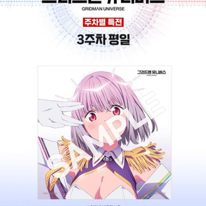 그리드맨 유니버스 특전 아카네 색지 비주얼보드 판매