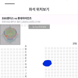 프로 야구티켓 인천 ssg 롯데 14일 3루 응원 2연