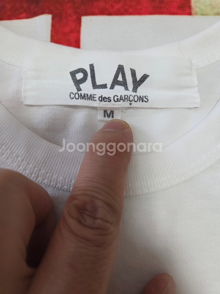 꼼데가르송 여성 크롭 반팔티--3