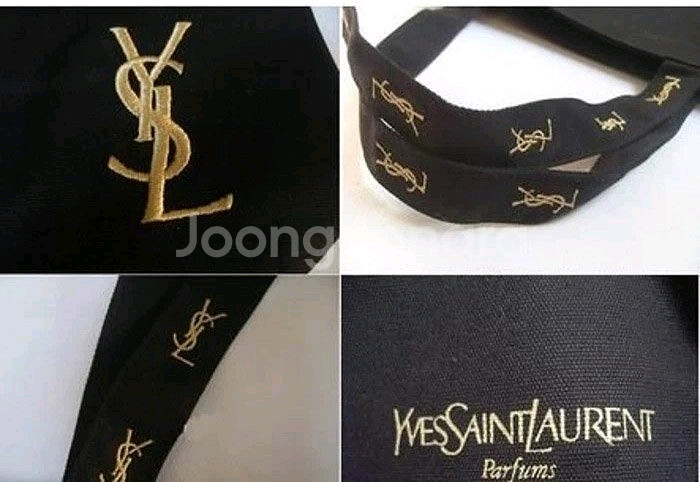 생로랑 블랙 페브릭 토트 정품--3