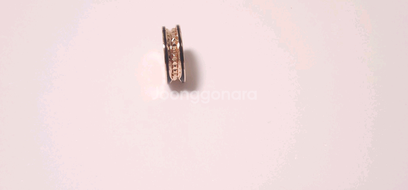 18k 로즈골드 색상 락 반지--2