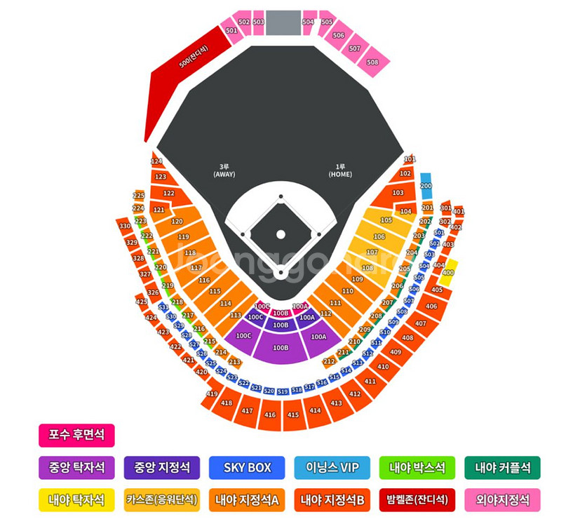 6.13 LG VS 한화 1루 내야지정석B 102블럭--0