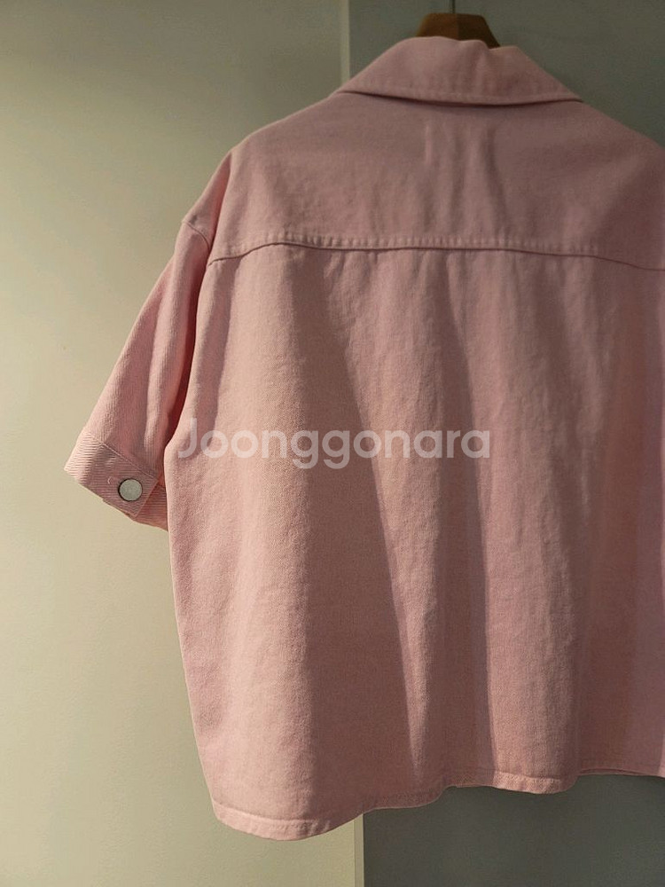 핑크데님 반팔자켓(새상품)--5
