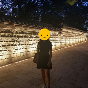 반팔 니트 소재 블랙 A라인 귀여운 미니원피스