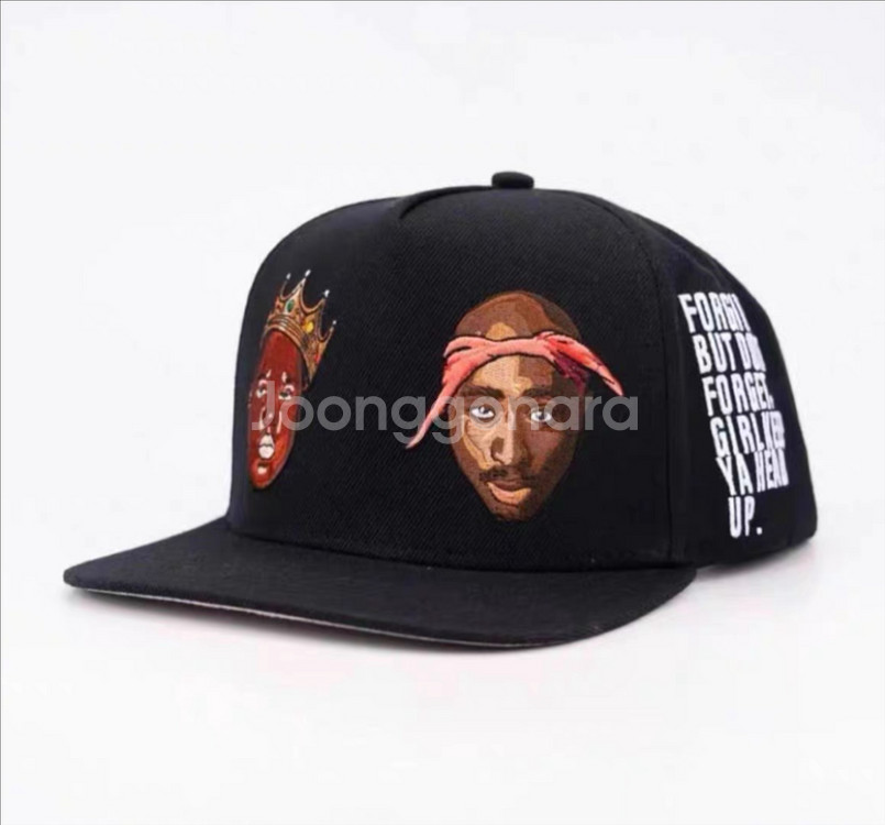 2PAC BIGGIE 투팍 비기 자수 스냅백 모자--1