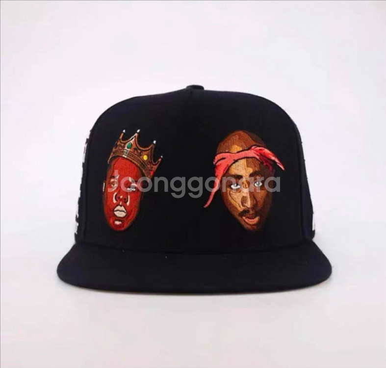 2PAC BIGGIE 투팍 비기 자수 스냅백 모자--0