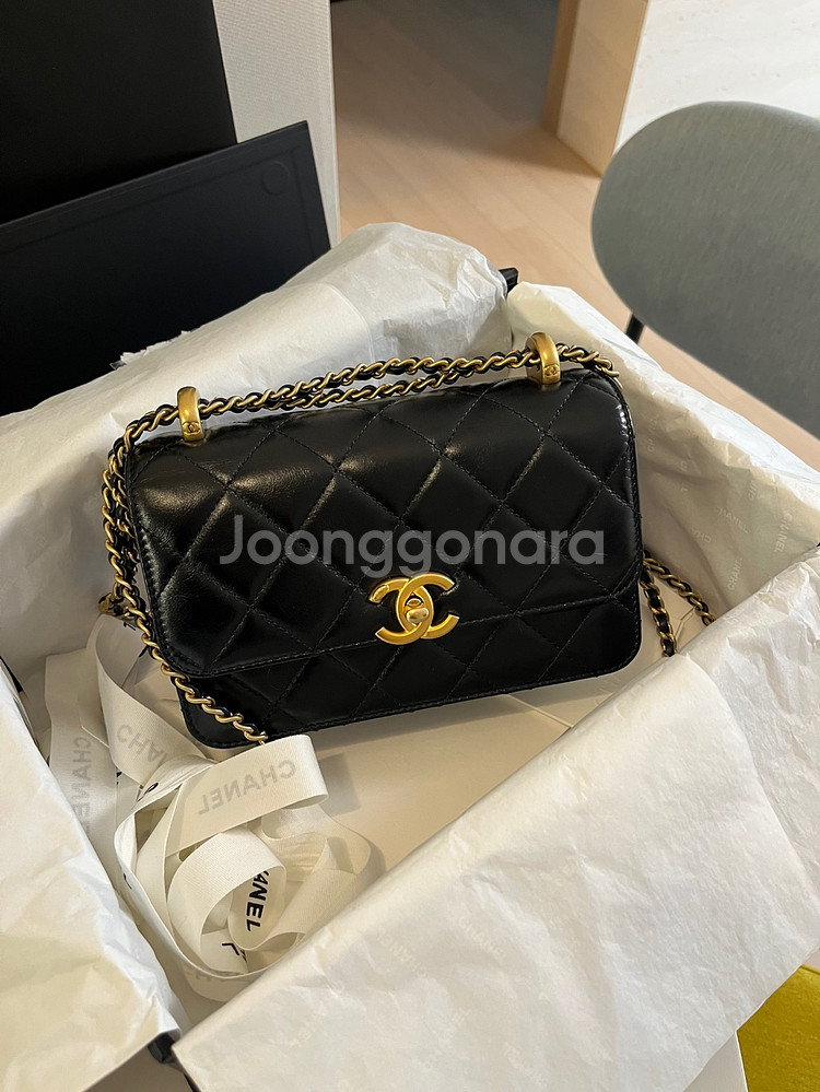 샤넬 미니 플랩백 볼체인 희귀 인기템 청담샤넬매장 정품--5