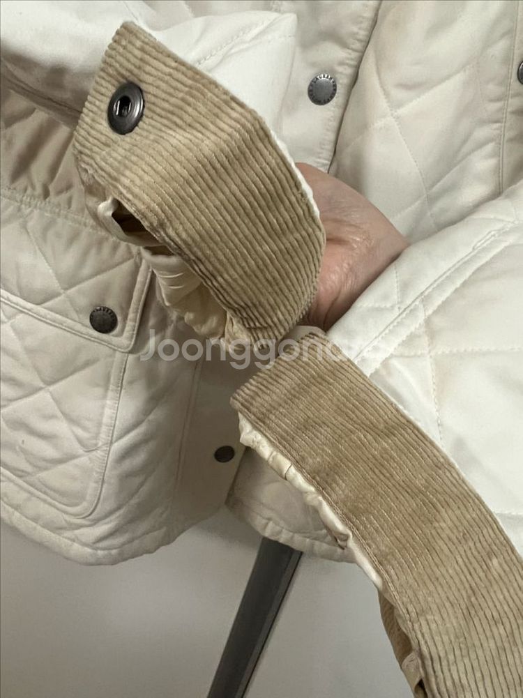 로렌 랄프로렌 코듀로이 카라 퀼팅 자켓 점퍼 바버--4