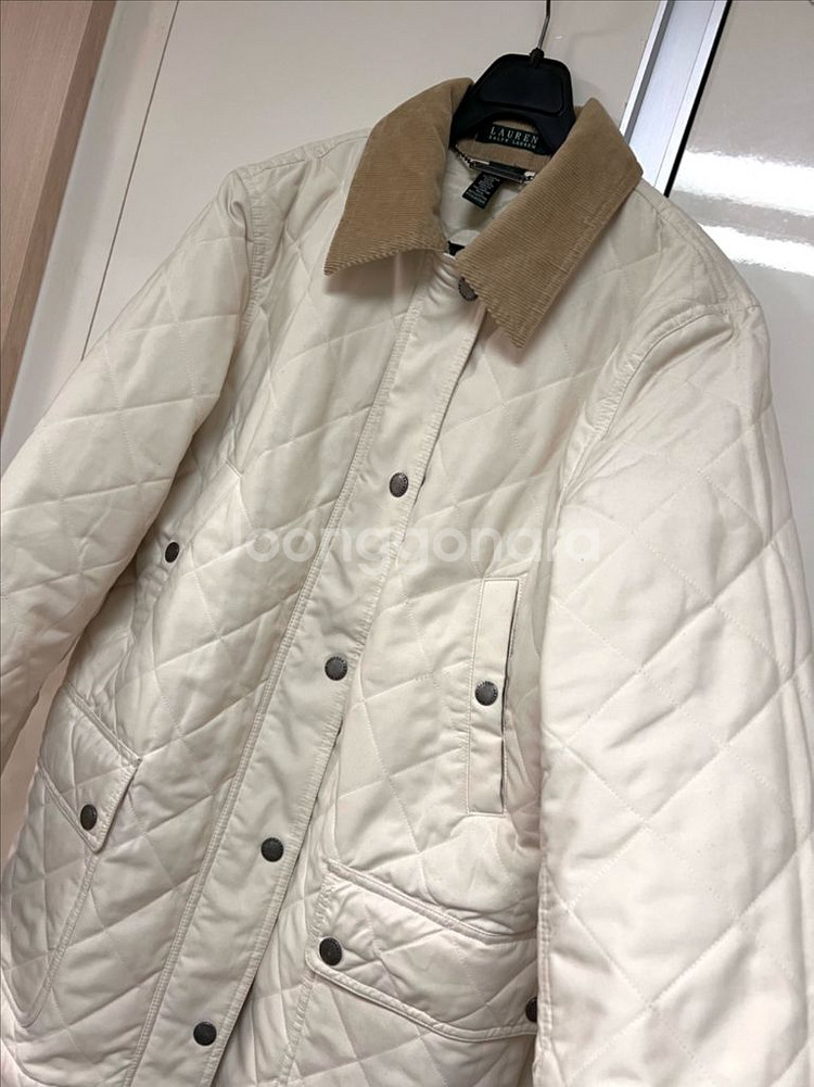 로렌 랄프로렌 코듀로이 카라 퀼팅 자켓 점퍼 바버--3