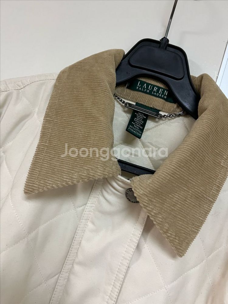 로렌 랄프로렌 코듀로이 카라 퀼팅 자켓 점퍼 바버--5