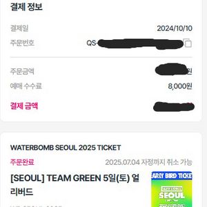 2025 워터밤 서울 7.5(토) 그린팀 4장