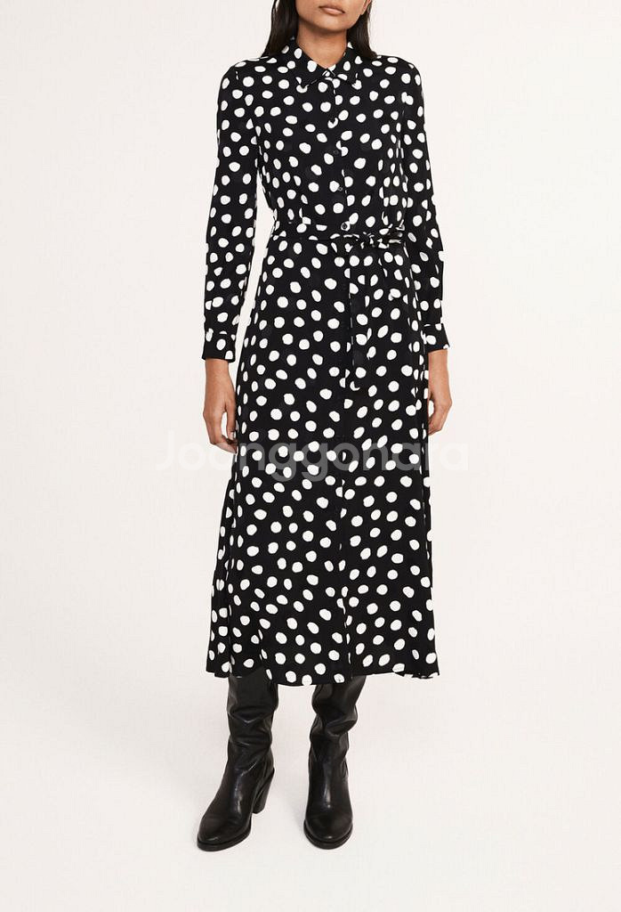 (새상품) 끌로디피에로 빅도트 셔츠 롱원피스 38사이즈--0