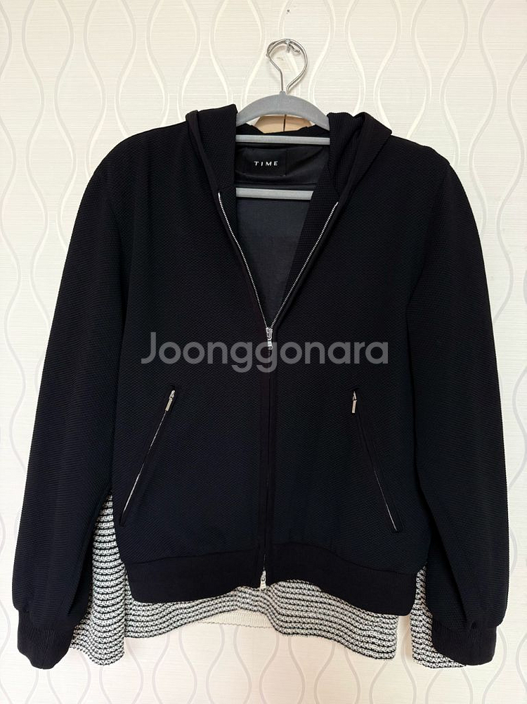 타임옴므 25ss 텍스처드 후드 집업 점퍼 짚업--0