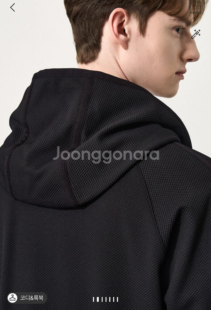 타임옴므 25ss 텍스처드 후드 집업 점퍼 짚업--3