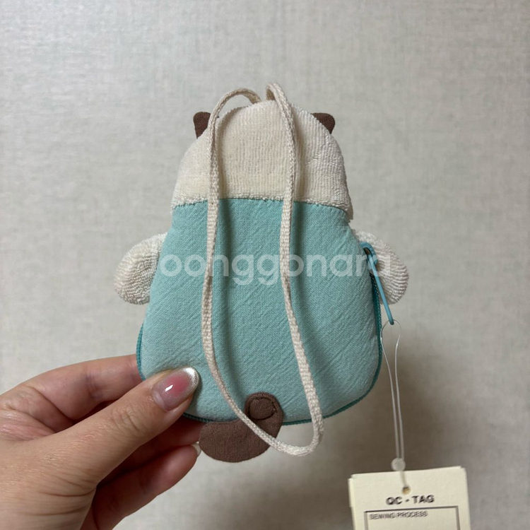 일본 빈티지 고양이 파우치 키링 인형--1