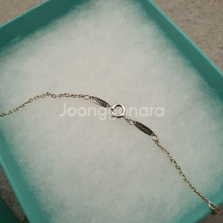 정품 티파니 목걸이 오픈 하트 펜던트 M사이즈 22mm--2