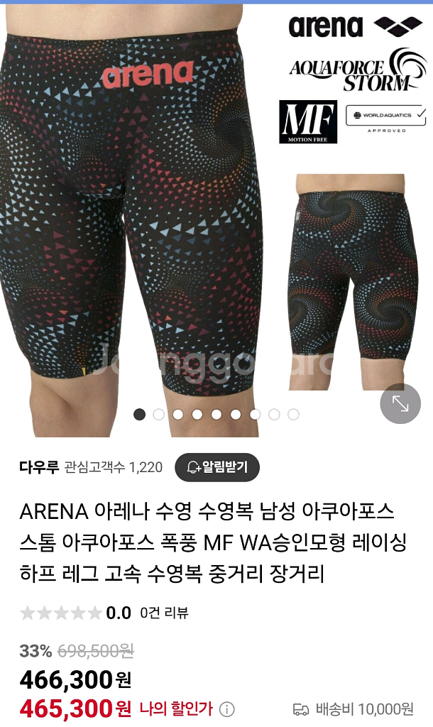 ARENA 아레나 아쿠아포스 스톰 수영복 팝니다.--6