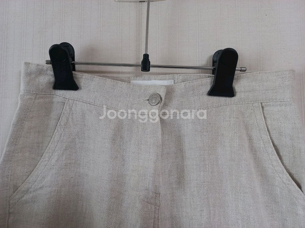 연베이지 린넨 바지--0