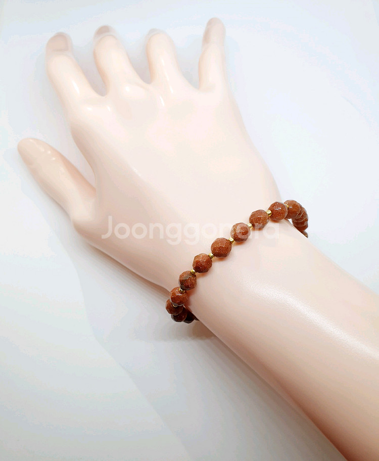 골드스톤 글래스 팔찌--1