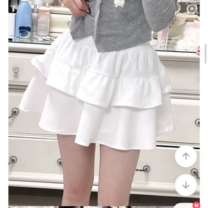 골덴 캉캉 스커트 아이보리