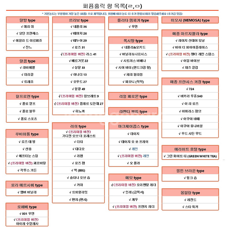<퍼퓸홀릭 전체 향수 목록 >--4