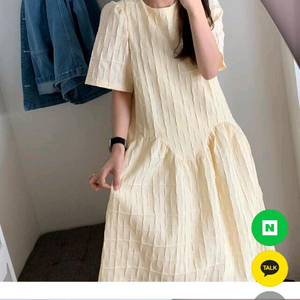 멜라이크 쿼드볼륨원피스 옐로우