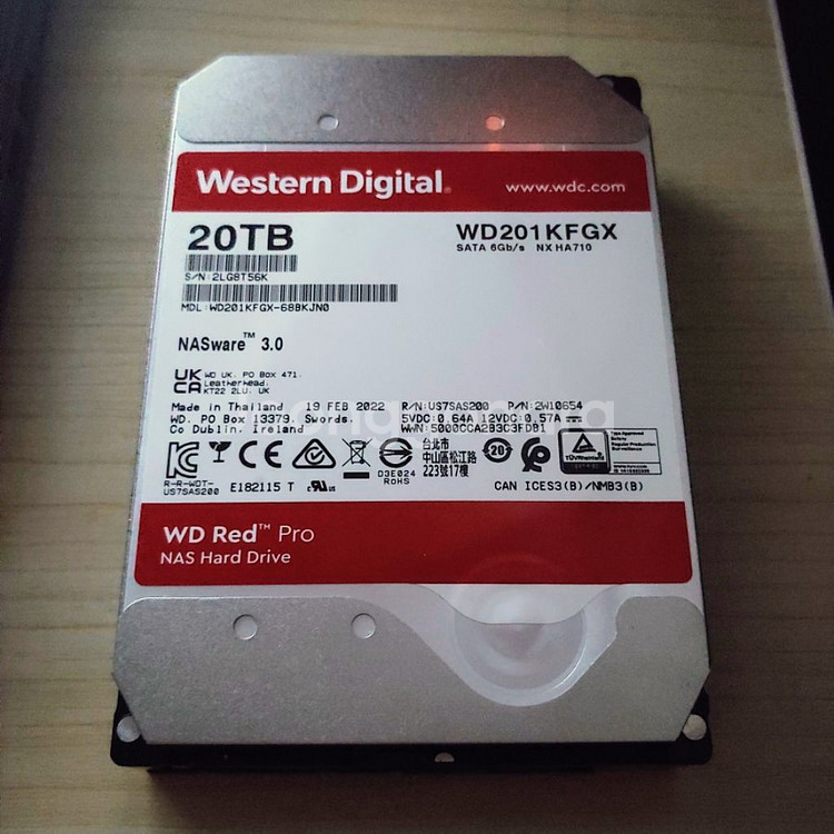 WD RED PRO 20TB 하드디스크--0