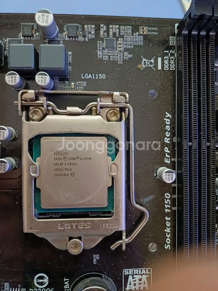 cpu i5-4440+기가보드+메모리8G 셋트 팝니다--3
