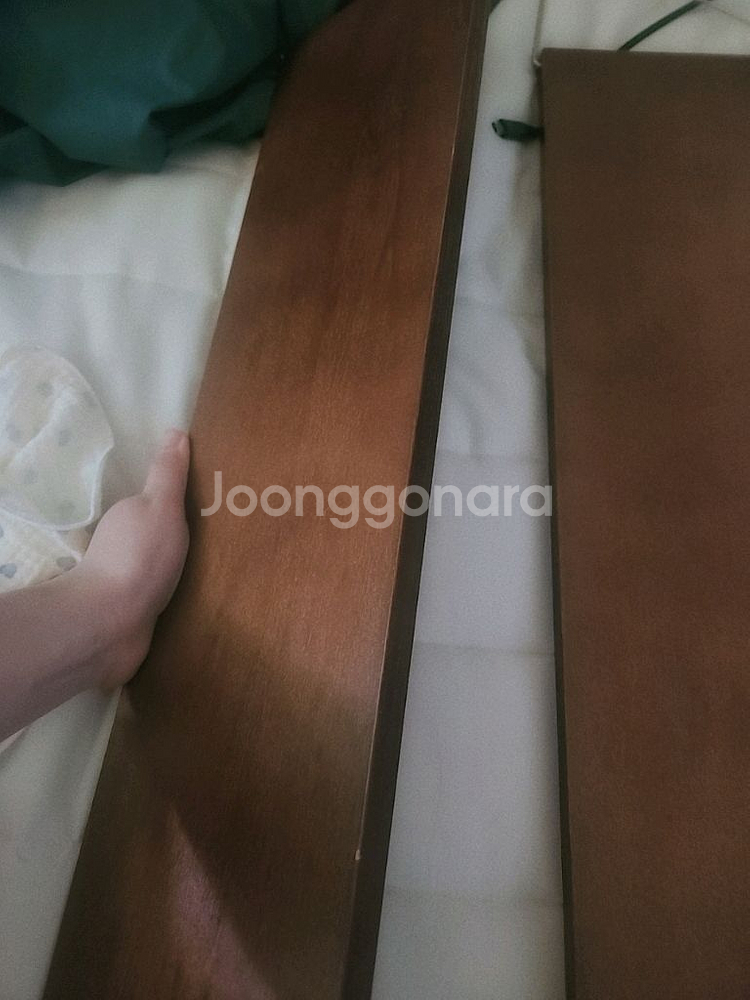 빈티지 아이캔행잇 우드 벽선반 월넛 실버--3