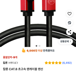 칼론 CAT8 랜 케이블 [반값택배 포함]