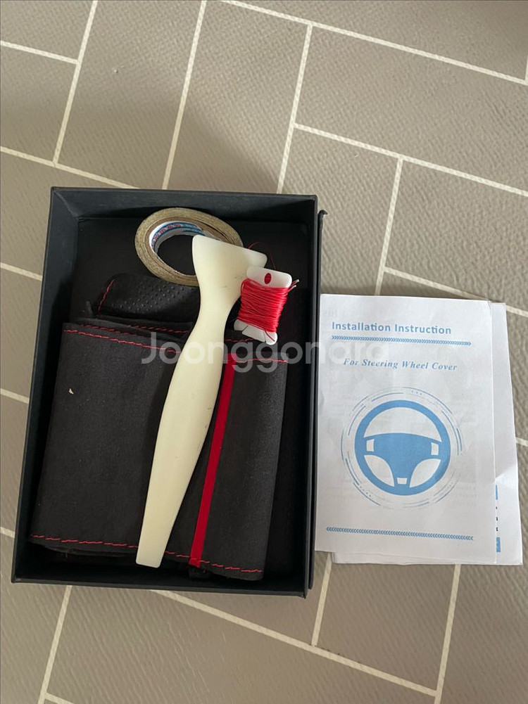 테슬라 스티어링 휠 새상품 스웨이드 다이킷--2