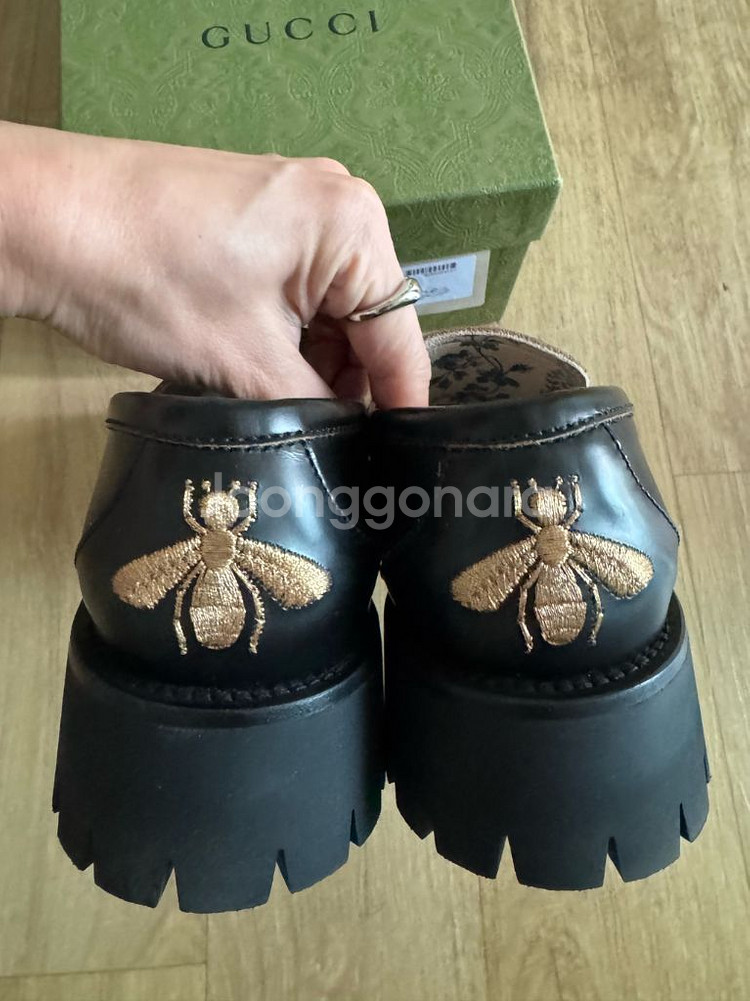 구찌 홀스빗 레더 로퍼 블랙 새상품--2