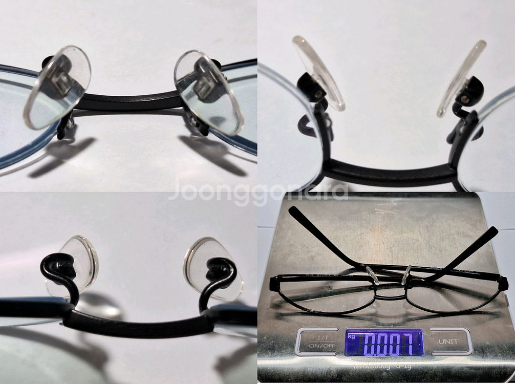일본 구찌 반무테 안경테 티타늄 GG-9550J C8B--5