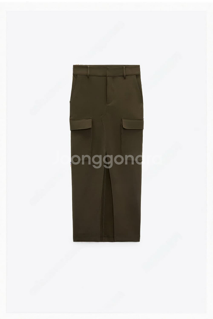 [새상품]ZARA 카고 슬릿 롱스커트--0