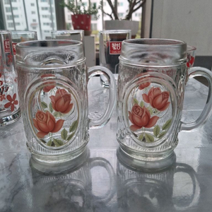 장미그림 레트로컵2P