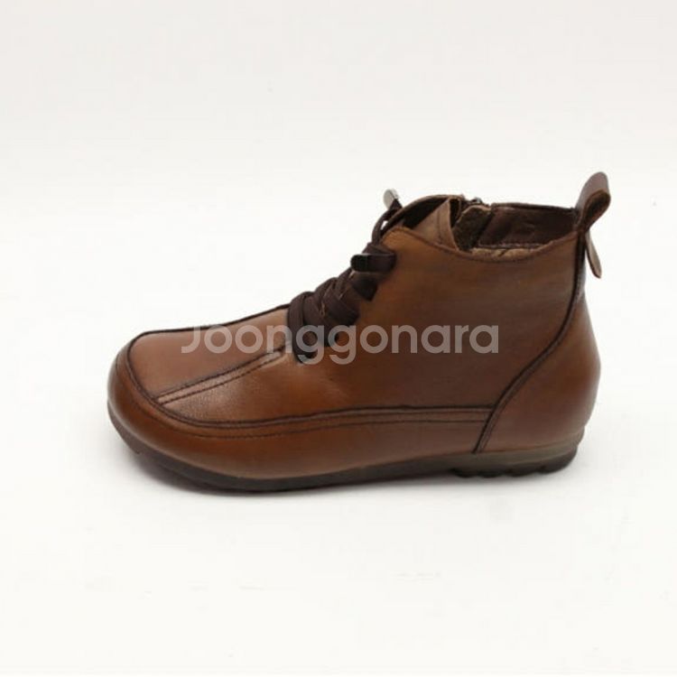 여성 가죽 앵글 부츠 신발 사이즈 240mm--3