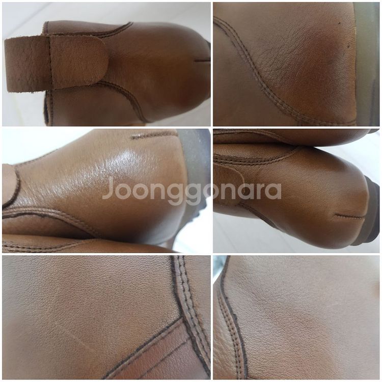 여성 가죽 앵글 부츠 신발 사이즈 240mm--9