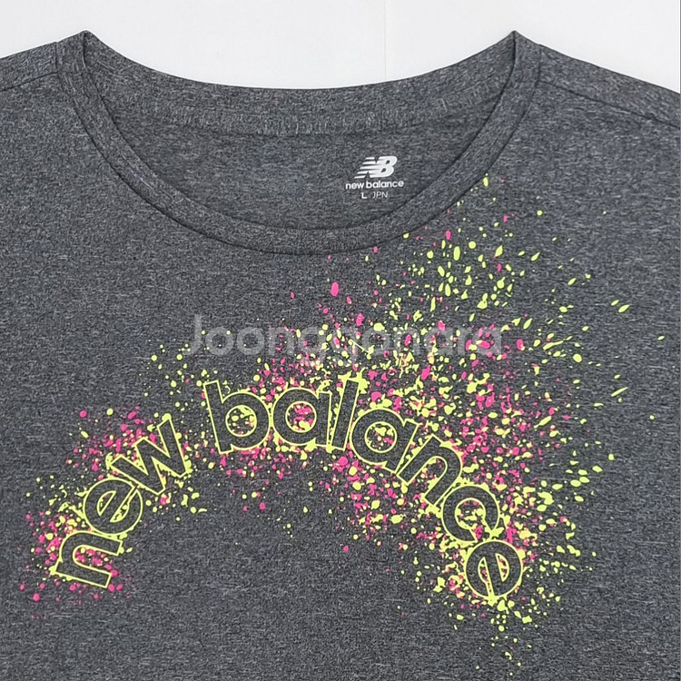 뉴발란스 여성 티셔츠 회색 반팔 트레이닝복 기능성 L--2