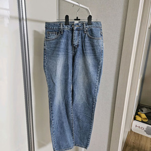 여성) 워싱 중청 데님팬츠 (M)