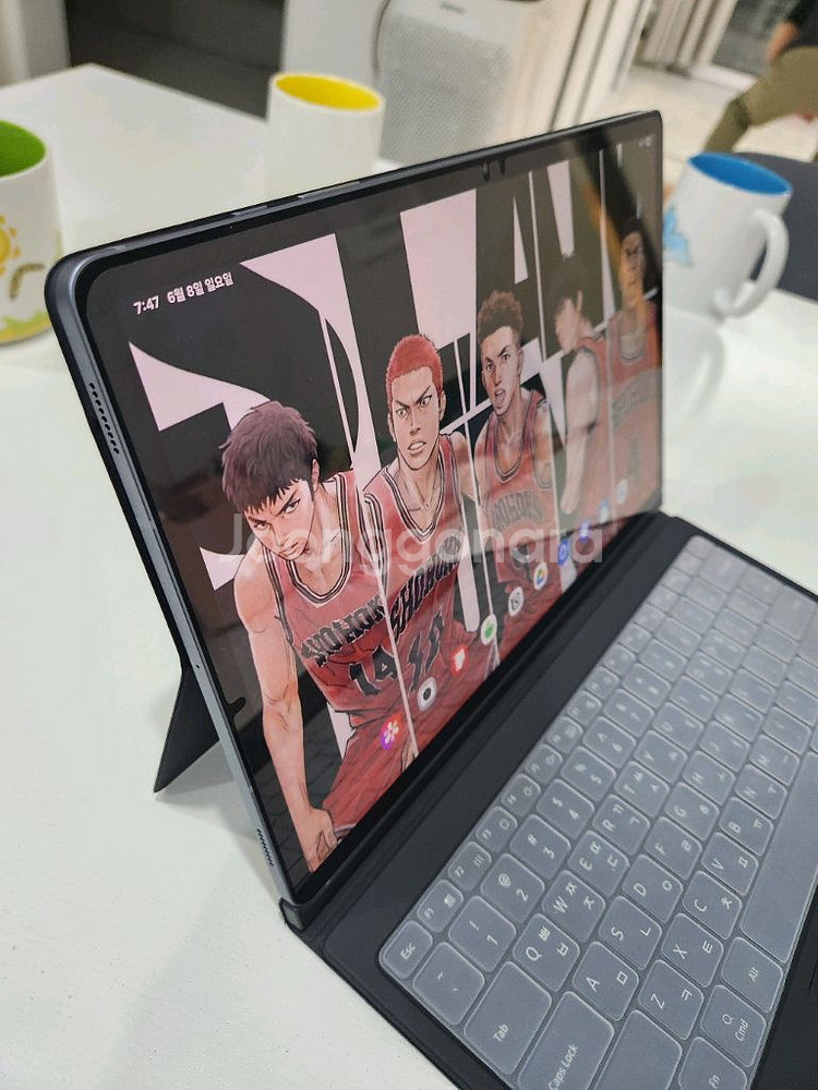 갤럭시탭 s10+ 256g, ai슬림 키보드, s펜--5