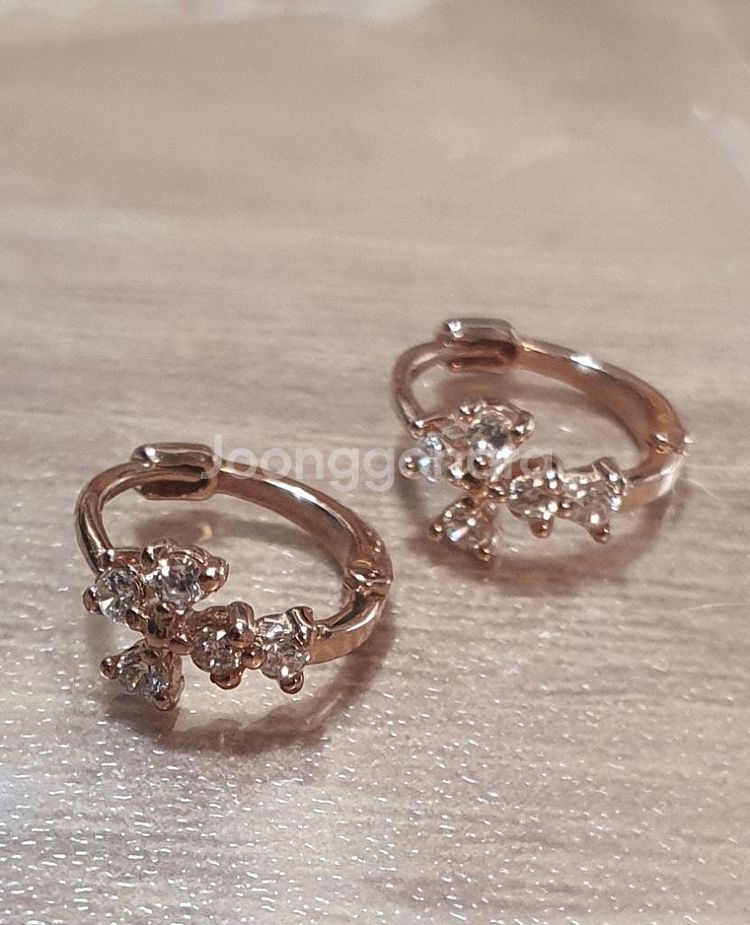 14k 십자가 원터치 귀걸이 새상품--1